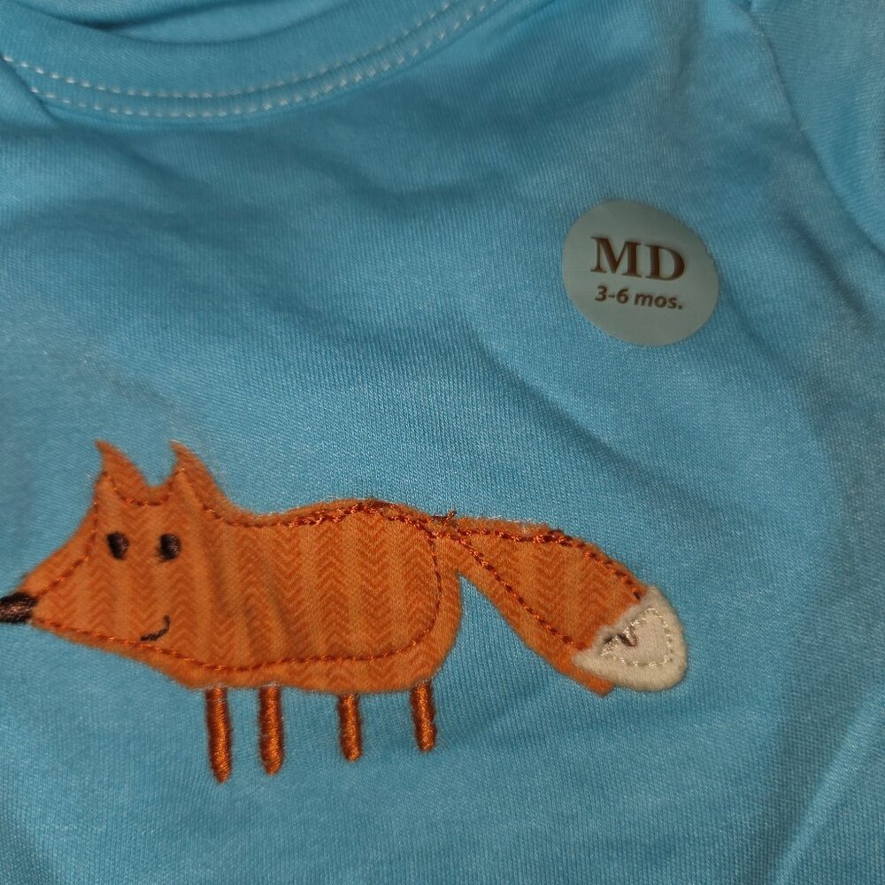 NWT SZ 3-6 MOS HUDSON BABY BAMBOO FOX ROMPER